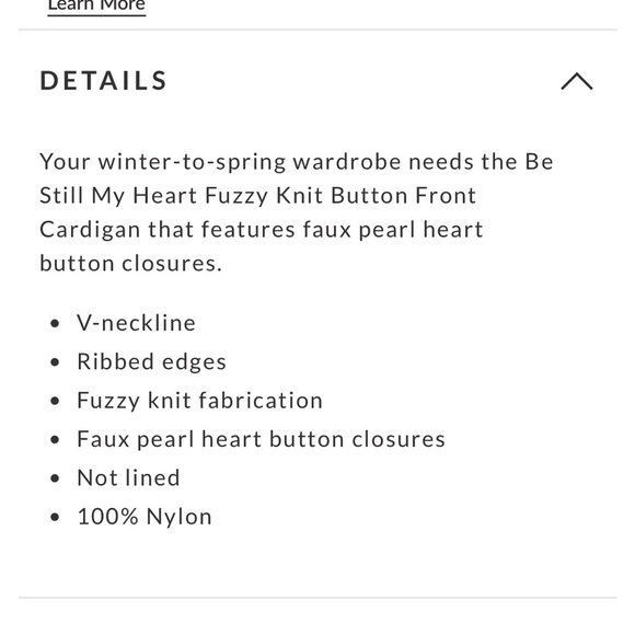 NWT VICI Yellow Fuzzy Knit Pearl Heart Button Front Cardigan- Size Small - Picture 4 of 13